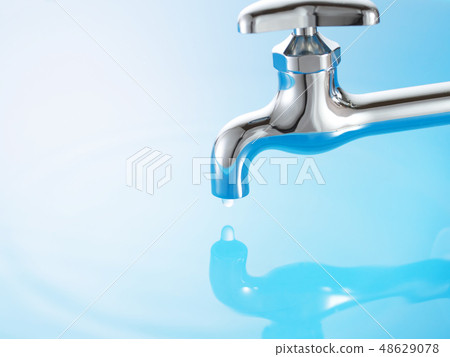 Water supply - Faucet water drops Water supply - Faucet water drops 48629078
