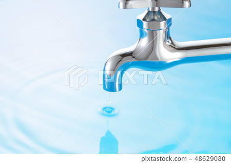 Water supply - Faucet water drops 48629080