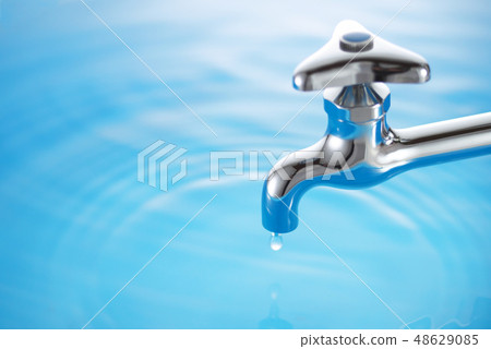 Water supply - Faucet water drops 48629085