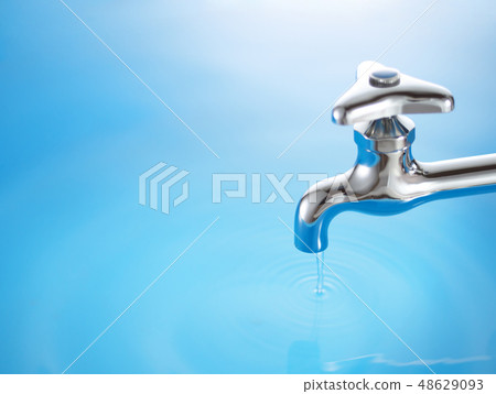 Water supply - Faucet water drops 48629093