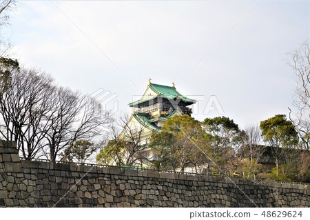 從大阪城堡民謠看見的城堡塔開頭在大阪早期的春天 從大阪城堡民謠看見的城堡塔開頭在大阪早期的春天 48629624