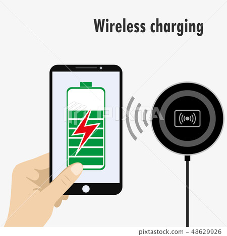 Phone on a Wireless Charge Phone on a Wireless Charge 48629926