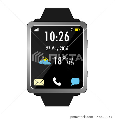 Smart watch isolated on white Smart watch isolated on white 48629935