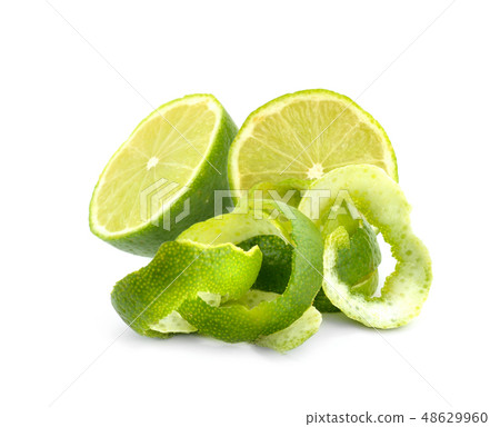 Limes peel isolated. Limes peel isolated. 48629960