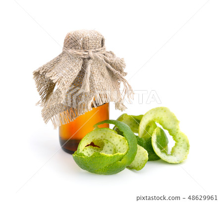 Limes peel with essential oil. Limes peel with essential oil. 48629961