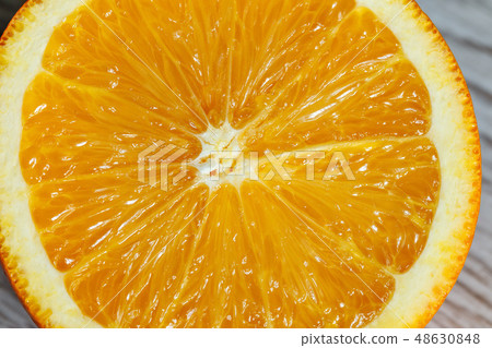Orange in a cut close-up Orange in a cut close-up 48630848
