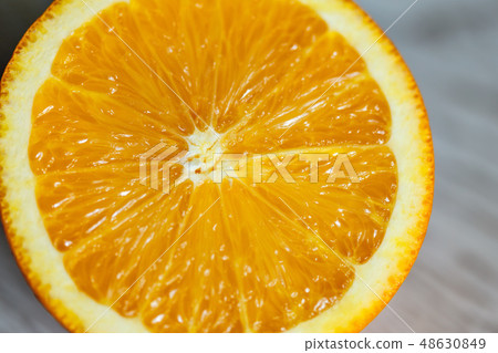 Orange in a cut close-up 48630849