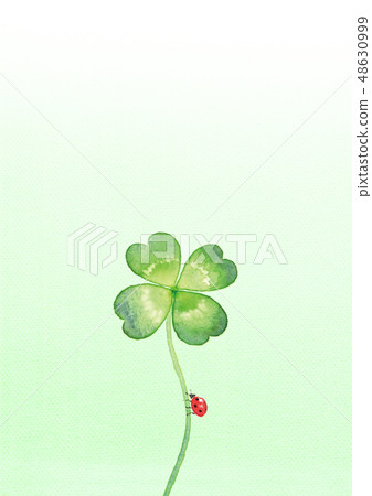 Background: Four Lobe Clover and Ladybug (1) Background: Four Lobe Clover and Ladybug (1) 48630999