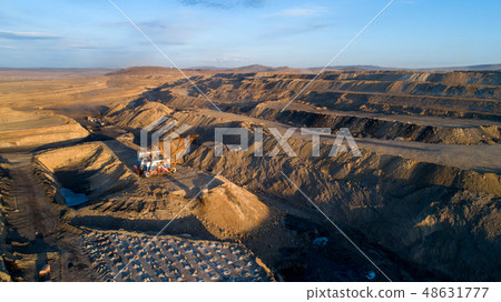 Coal mining in open pit Coal mining in open pit 48631777