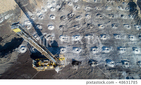 Coal mining in open pit Coal mining in open pit 48631785