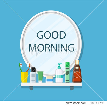 bathroom, mirror, sink, toothpaste, 48631798