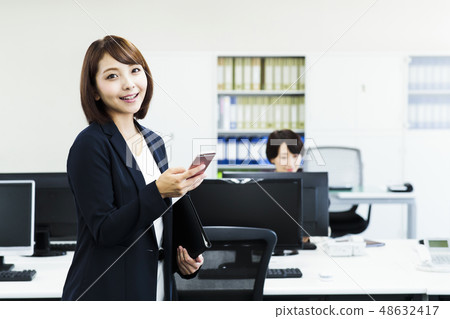 Business office business woman desk work Business office business woman desk work 48632417