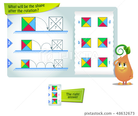 shape after the rotation shape after the rotation 48632673