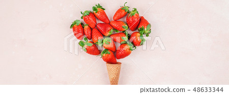 Romantic concept composition with strawberries Romantic concept composition with strawberries 48633344