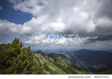 Mountain panorama view of Brecherspitze, Bavaria 48633453