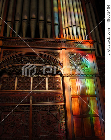 Rainbow shining wall Scotland Rainbow shining wall Scotland 48633484