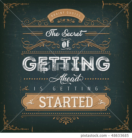 Vintage Calligraphic Motivation Quote Poster Vintage Calligraphic Motivation Quote Poster 48633685