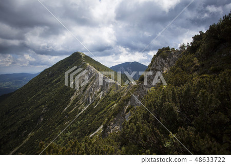 Mountain panorama view of Brecherspitze, Bavaria Mountain panorama view of Brecherspitze, Bavaria 48633722