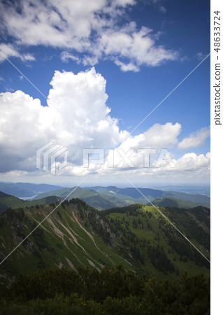 Mountain panorama view of Brecherspitze, Bavaria 48633724
