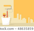 illustration with painting or improvement home apartment concept 48635859