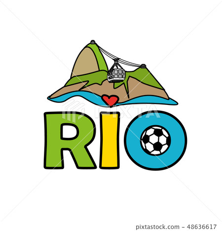 rio de janeiro illustration with sugar head hill rio de janeiro illustration with sugar head hill 48636617