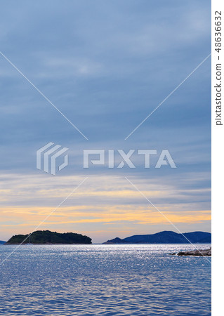 Beautiful sunset in Croatia. Summer holiday Beautiful sunset in Croatia. Summer holiday 48636632