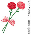 母親節康乃馨花束絲帶 48637223