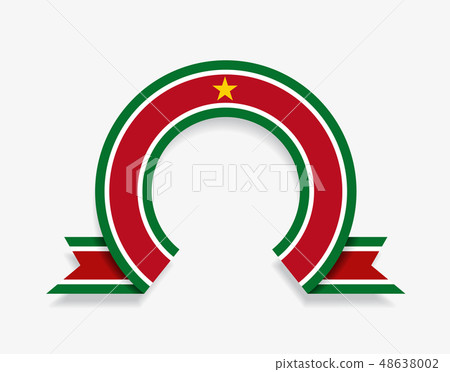 Surinamese flag rounded abstract background. Vector illustration. Surinamese flag rounded abstract background. Vector illustration. 48638002