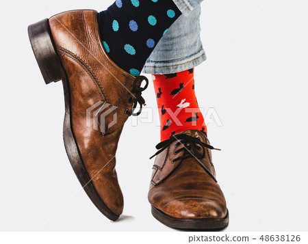 Office Manager in stylish shoes and bright socks 48638126