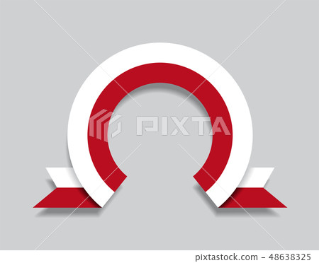 Polish flag rounded abstract background. Vector illustration. Polish flag rounded abstract background. Vector illustration. 48638325