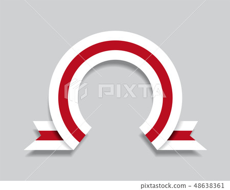 Belarusian flag rounded abstract background. Vector illustration. 48638361