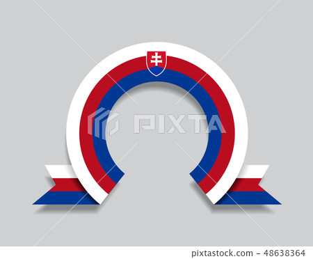 Slovak flag rounded abstract background. Vector illustration. Slovak flag rounded abstract background. Vector illustration. 48638364