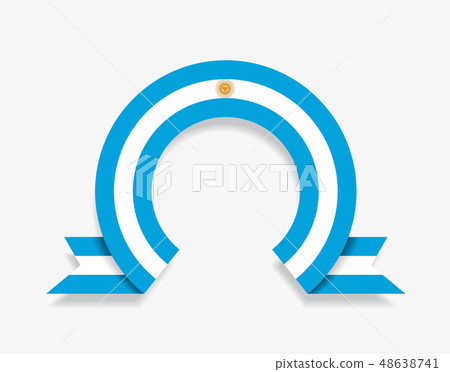 Argentinean flag rounded abstract background. Vector illustration. Argentinean flag rounded abstract background. Vector illustration. 48638741