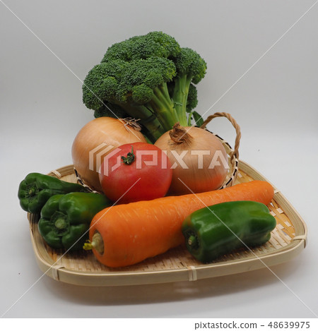 Vegetables (onions, carrots & tomatoes & peppers & broccoli) 48639975