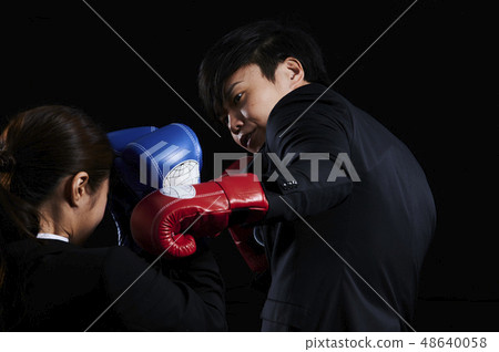 Business competition black back Business competition black back 48640058