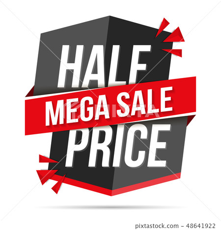 Half Price Mega Sale Banner Half Price Mega Sale Banner 48641922