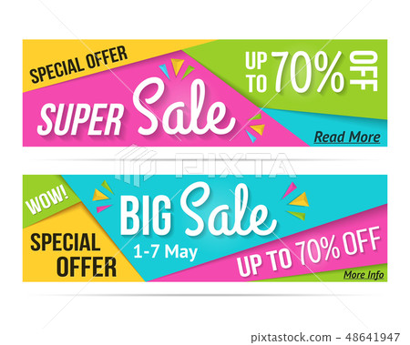 Super Sale and Big Sale Banners Super Sale and Big Sale Banners 48641947