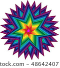 Colorful star ornament 48642407
