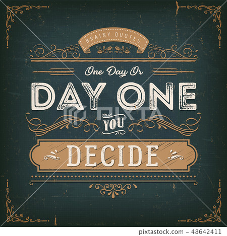 Vintage Calligraphic Motivation Quote Poster 48642411