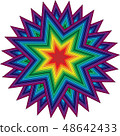 Colorful star ornament 48642433