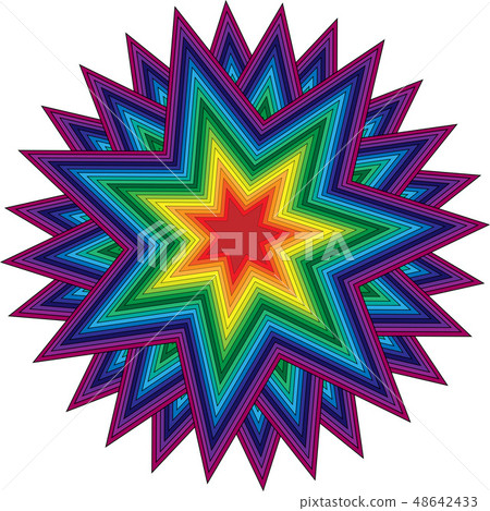 Colorful star ornament Colorful star ornament 48642433