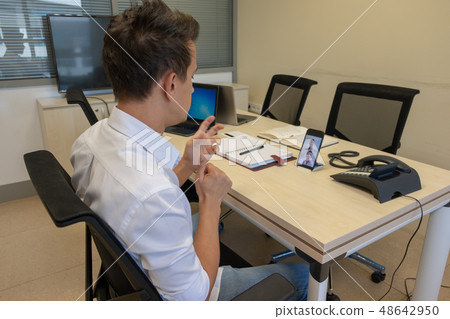 communicating with sign language at smart phone communicating with sign language at smart phone 48642950