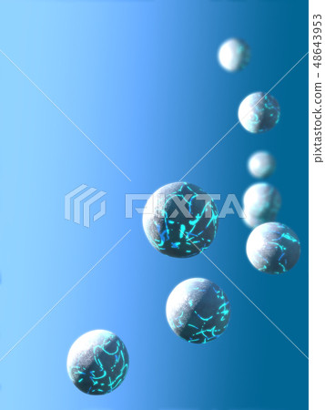 Different sized spheres on color gradient Different sized spheres on color gradient 48643953