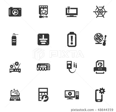 Electronic repair icons set Electronic repair icons set 48644359