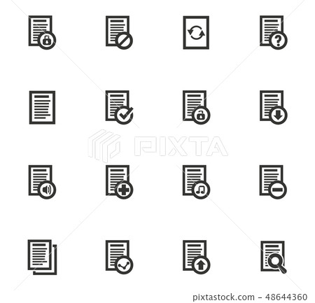 Documents icons set Documents icons set 48644360