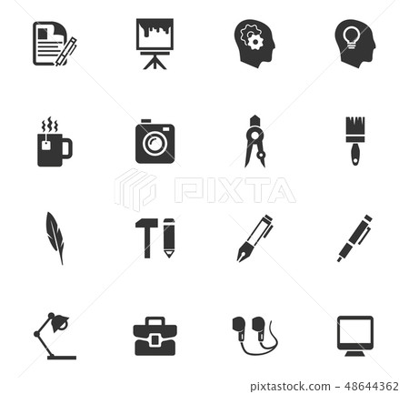 Creative process icons set Creative process icons set 48644362
