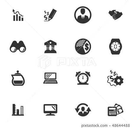 Business management and human resources icons set Business management and human resources icons set 48644488