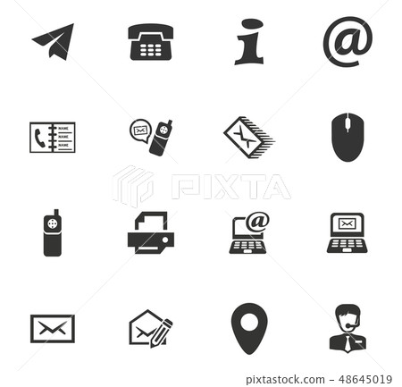 Contact us icons set Contact us icons set 48645019