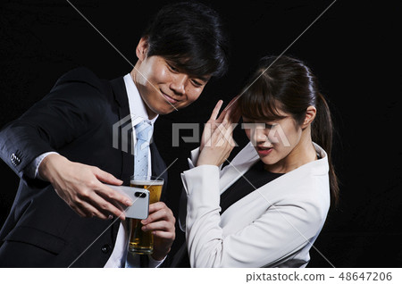 Drinking party harassment black back 48647206