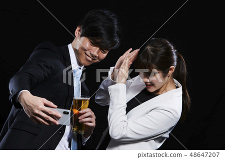 Drinking party harassment black back 48647207